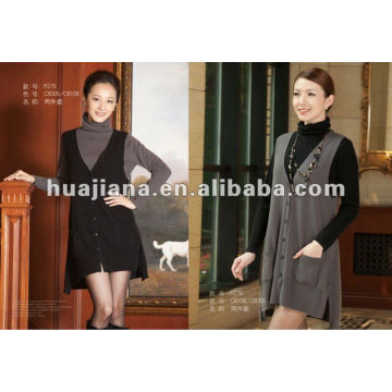 stylish ladies cashmere sweater dress/two-piece suit